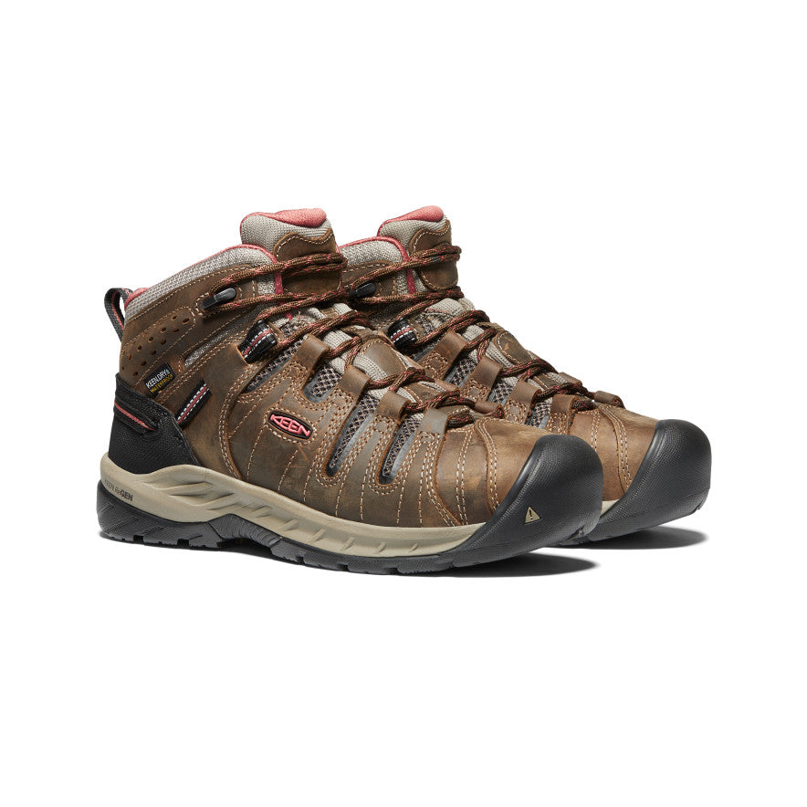 Women's Flint II Waterproof Boot (Soft Toe) | Cascade Brown/Brick Dust - Image 2