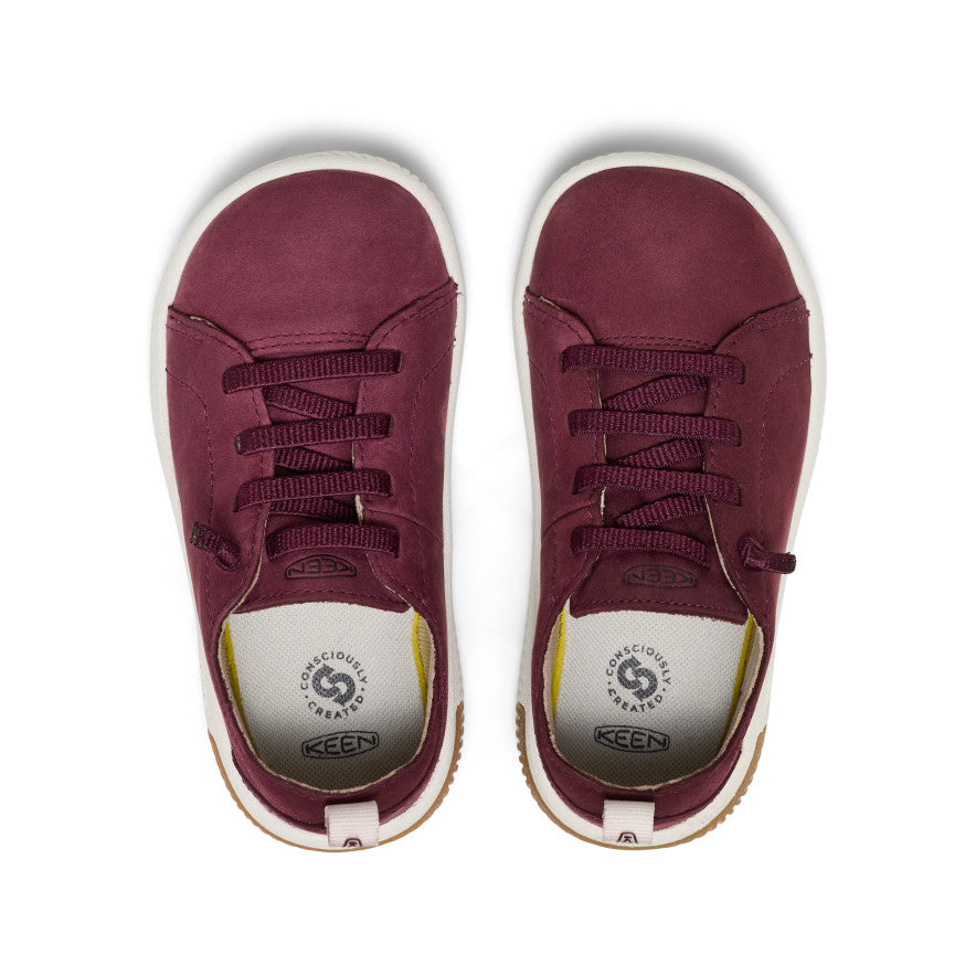 Little Kids' KNX Leather Sneaker | Fig/Star White - Image 4