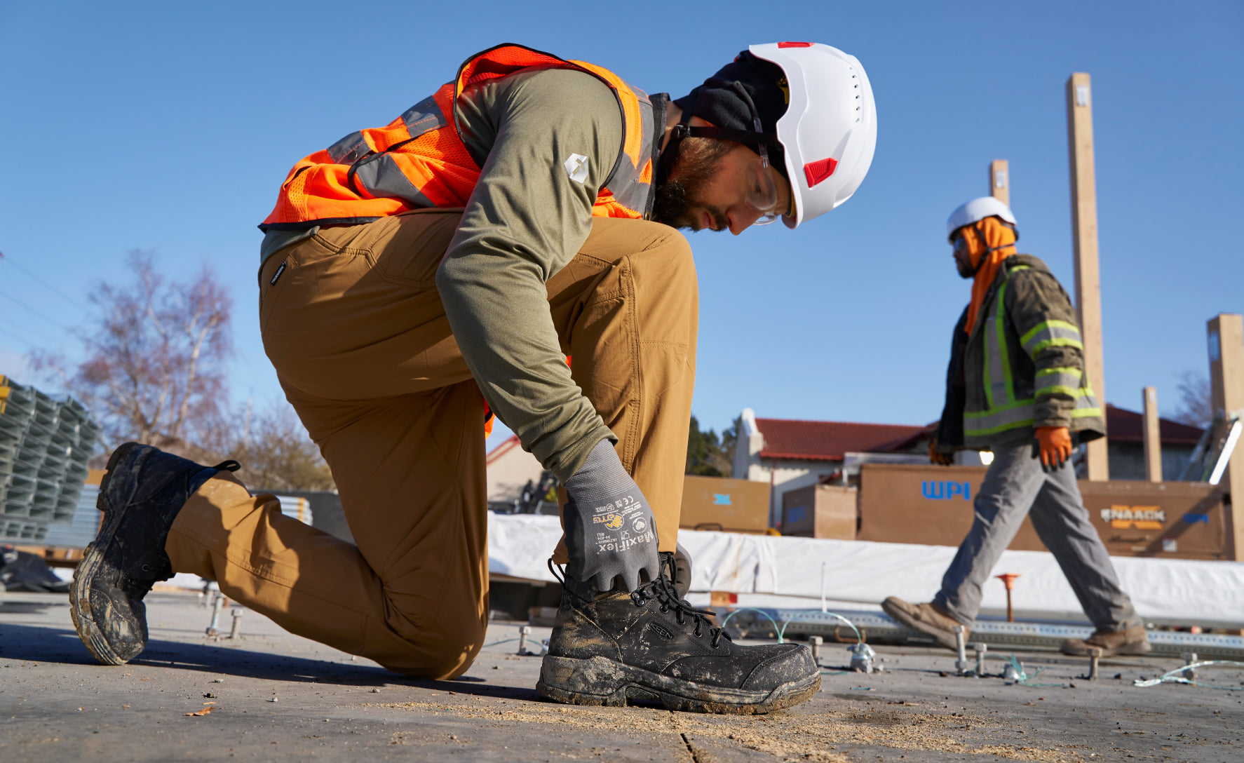 Men's Evanston 6 Waterproof Boot (Carbon Toe) | Black/Black - Image 7