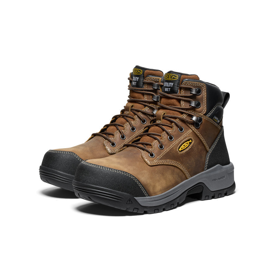 Men's Evanston 6 Waterproof Boot INT MET (Carbon Toe) | Bison/Black - Image 2