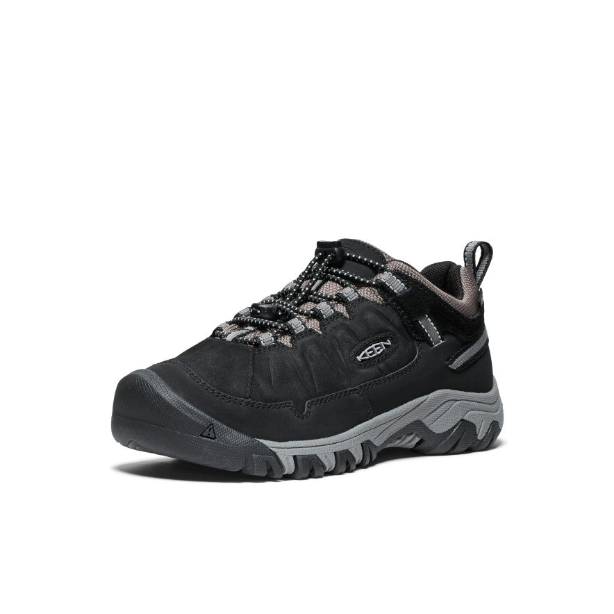 Big Kids' Targhee IV Waterproof Hiking Shoe | Black/Steel Grey - Image 3