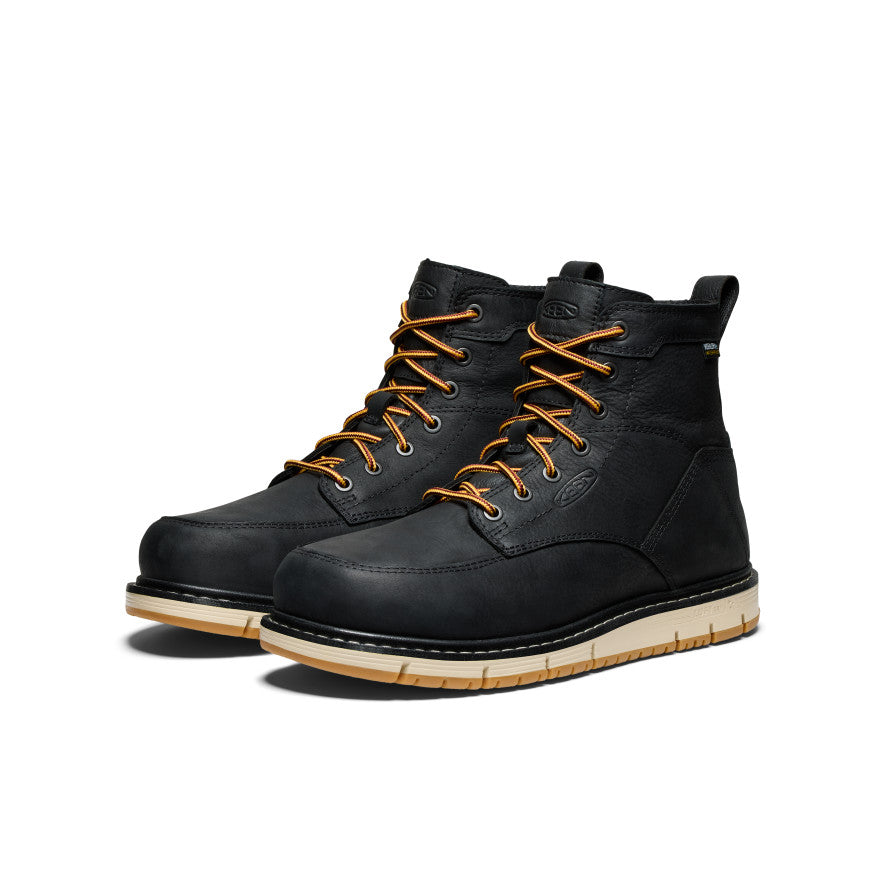 Men's San Jose 6 Waterproof Boot (Aluminum Toe) | Black/Gum - Image 2