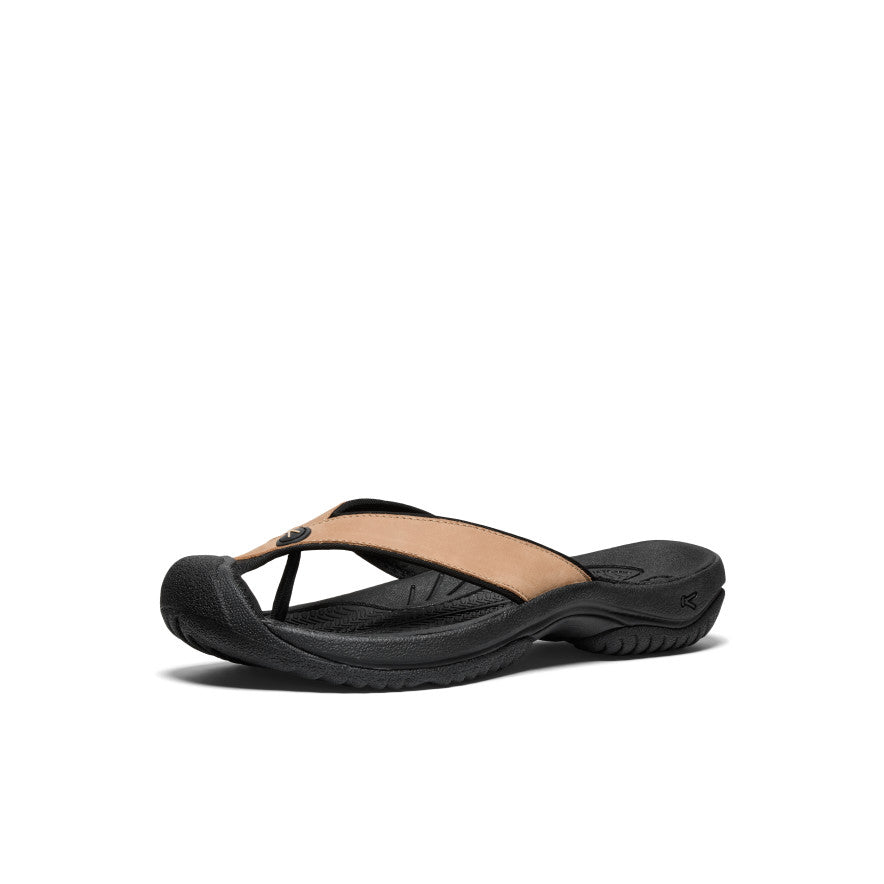 Men's Waimea Leather Flip-Flop | Cornstalk/Black - Image 3