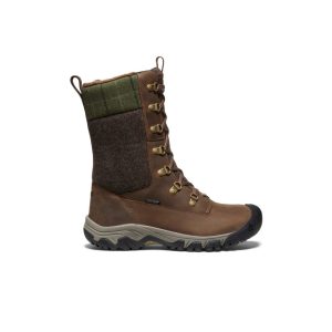 Women's Greta Tall Waterproof Boot | Dark Earth/Green Plaid