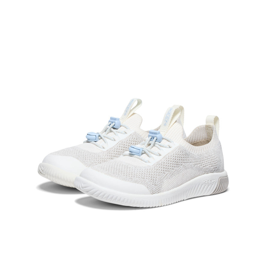 Little Kids' KNX Knit Sneaker | Star White/Skyway - Image 2