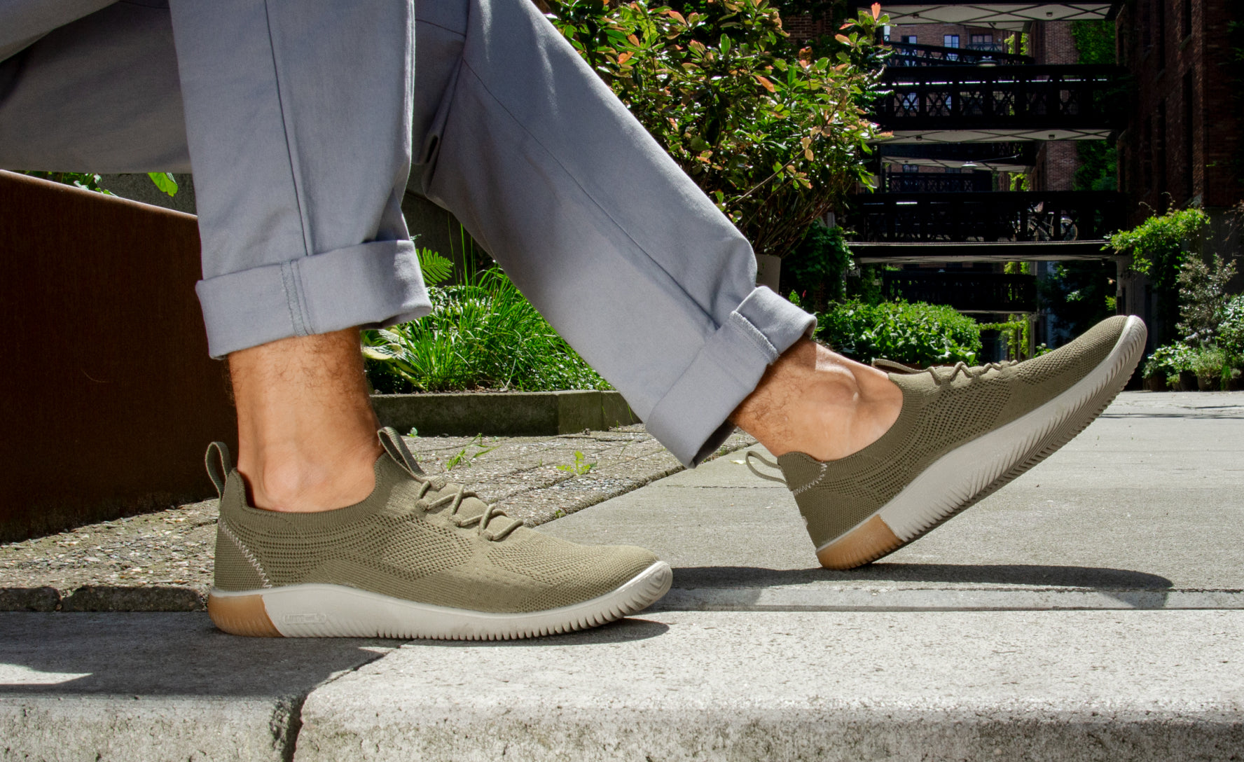 Men's KNX Knit Sneaker | Martini Olive/Plaza Taupe - Image 7