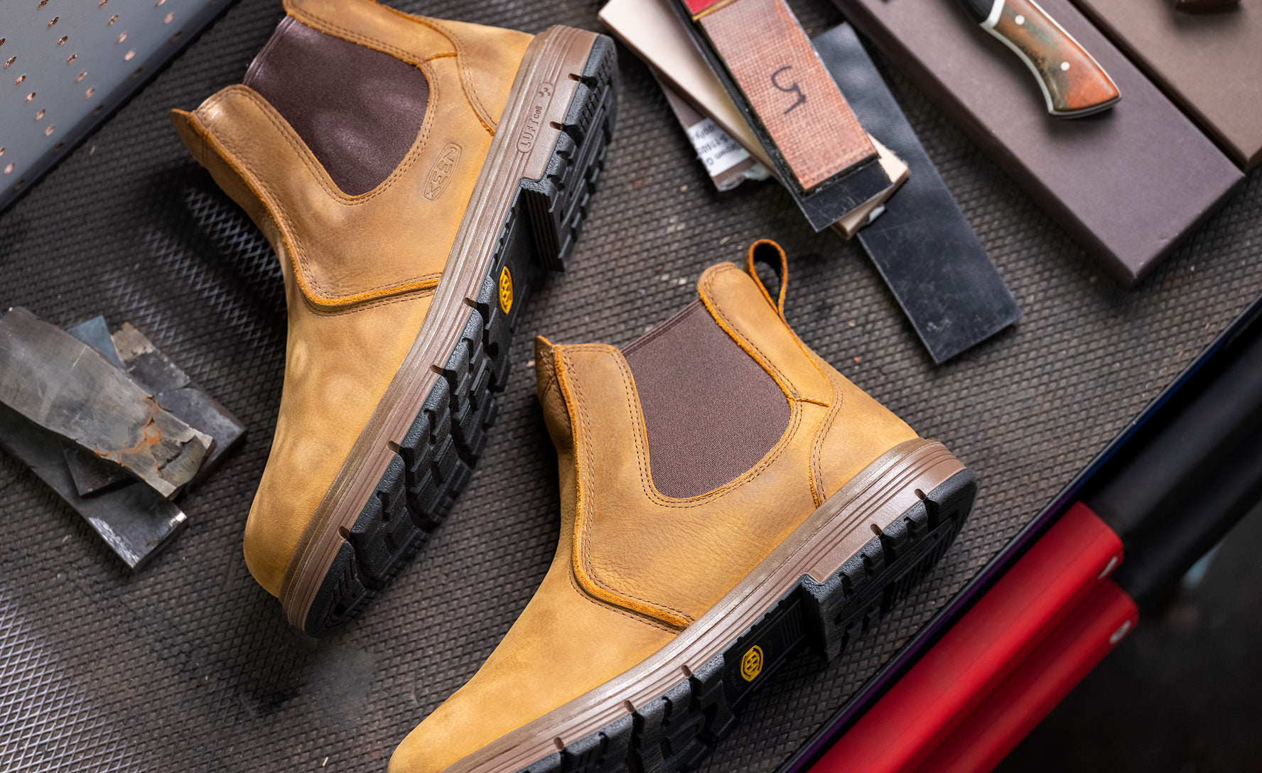 Men's San Jose Chelsea 90° Heel Boot (Soft Toe) | Belgian/Gum - Image 7