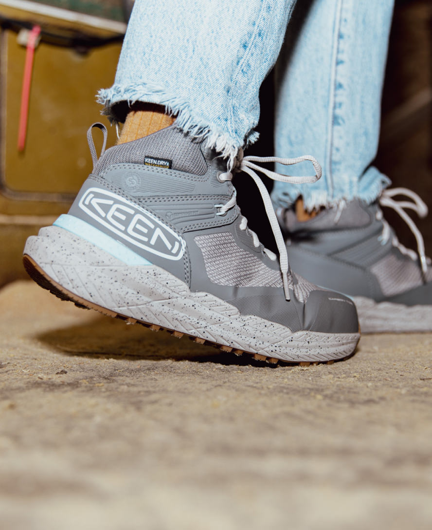 Women's Synchro Waterproof Work Boot (Carbon Toe) | Steel Grey/Gum - Image 9