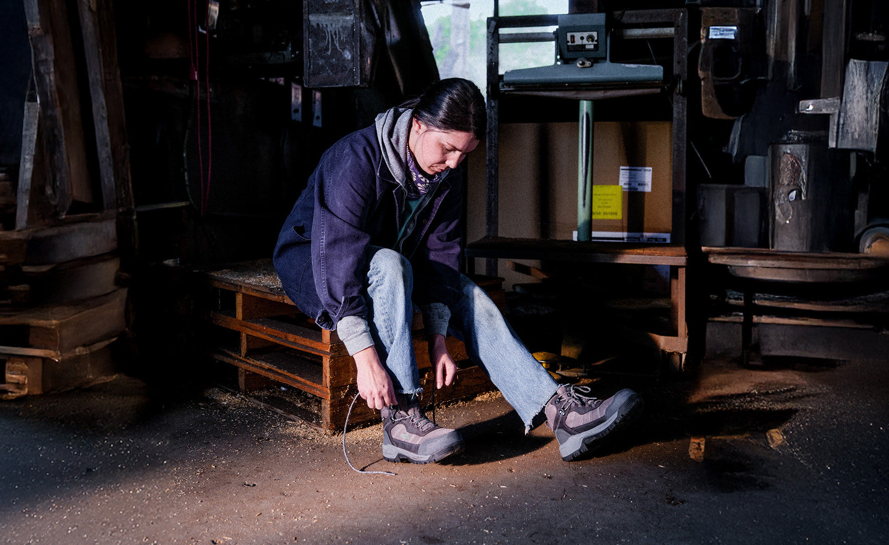 Women's Skokie Waterproof Work Boot (Carbon Toe) | Magnet/Black - Image 7