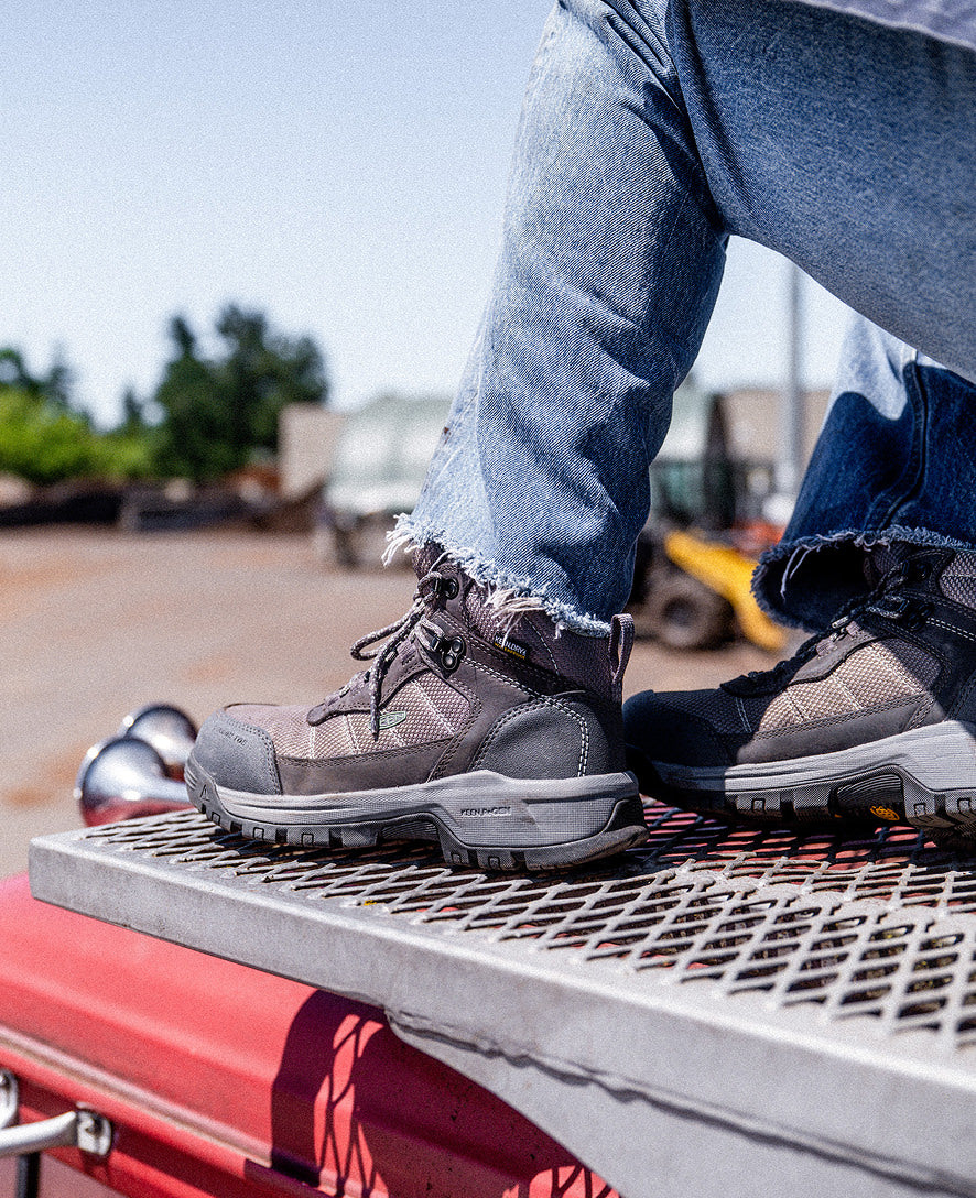 Women's Skokie Waterproof Work Boot (Carbon Toe) | Magnet/Black - Image 9