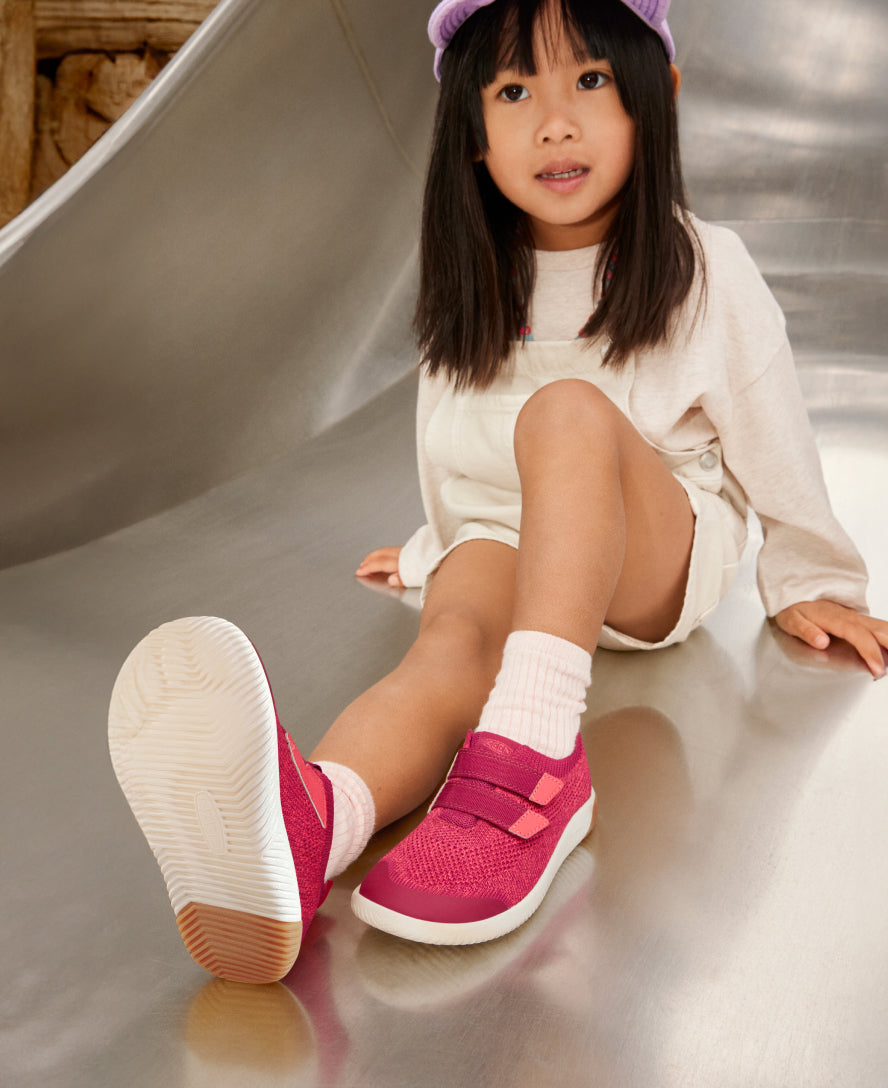 Little Kids' KNX Knit Double Strap | Beaujolais/Raspberry - Image 9