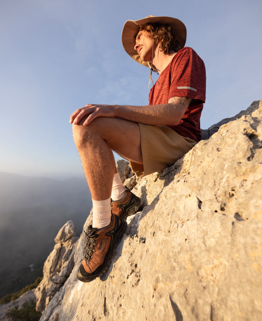 Men's Targhee IV Wide Waterproof Hiking Shoe | Bison/Black - Image 9