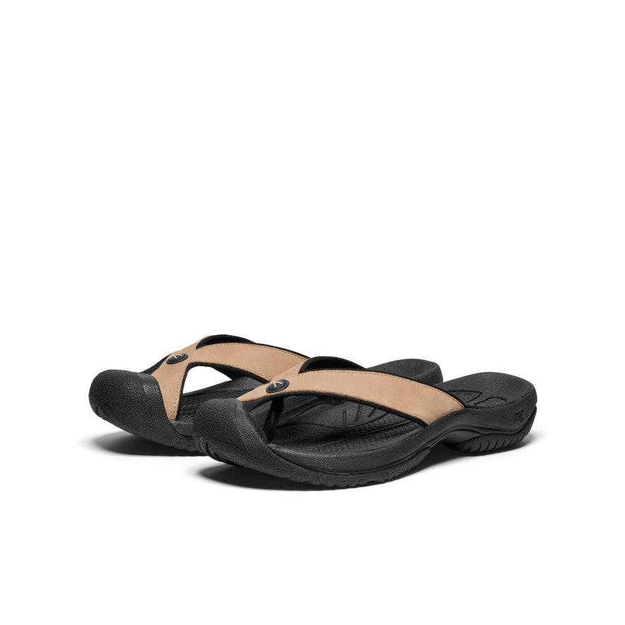 Men's Waimea Leather Flip-Flop | Cornstalk/Black - Image 2