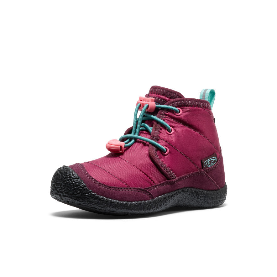 Little Kids' Howser II Waterproof Chukka | Beaujolais/Pool Blue - Image 3