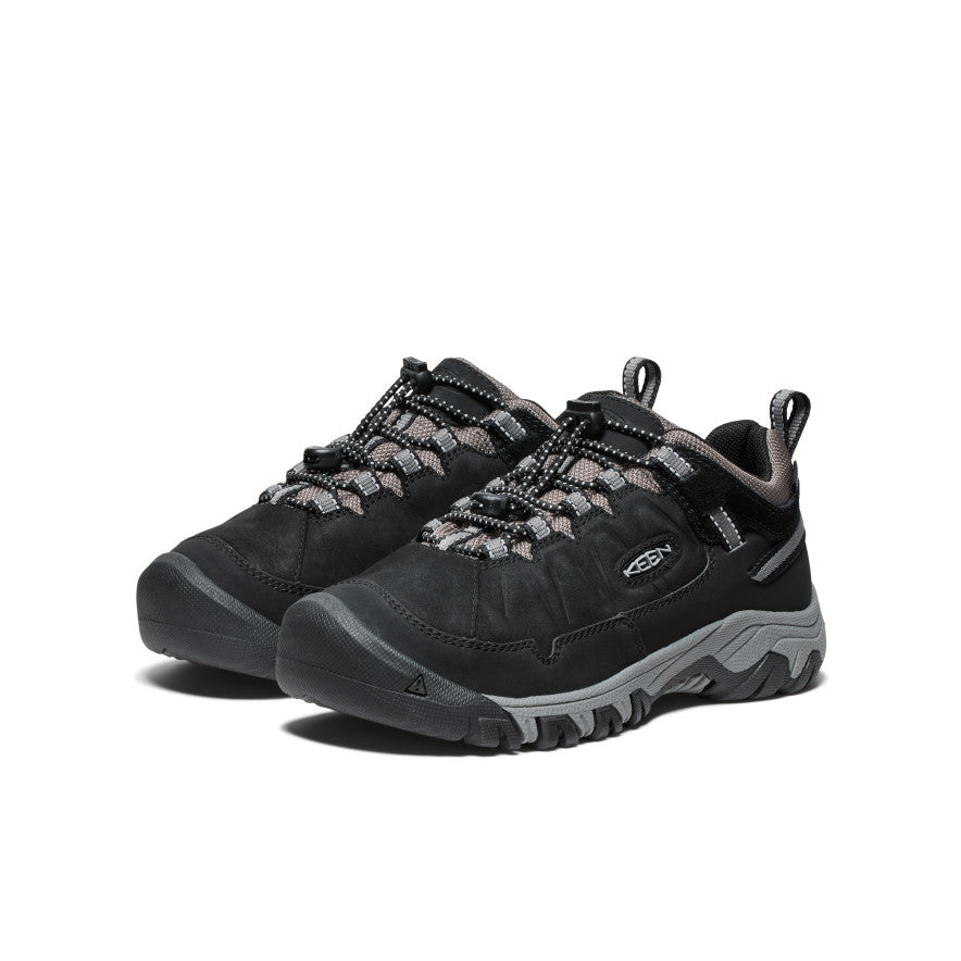 Big Kids' Targhee IV Waterproof Hiking Shoe | Black/Steel Grey - Image 2