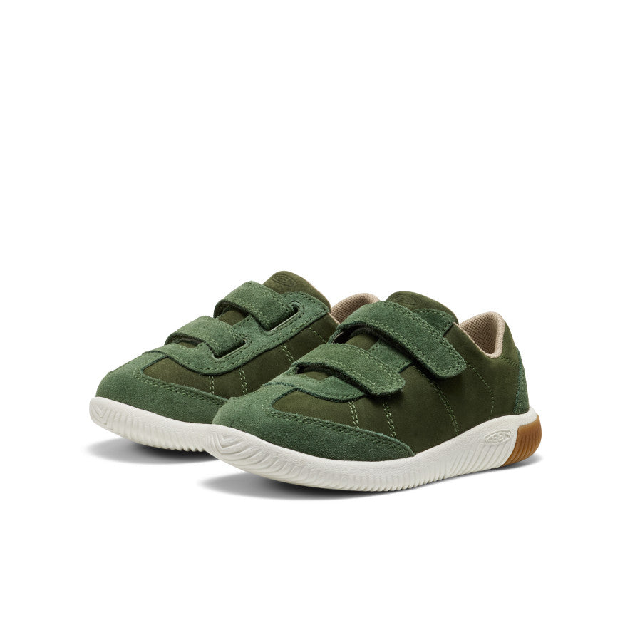 Little Kids' KNX T-Toe Sneaker | Bronze Green/Star White - Image 2